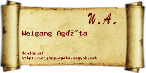 Weigang Agáta névjegykártya